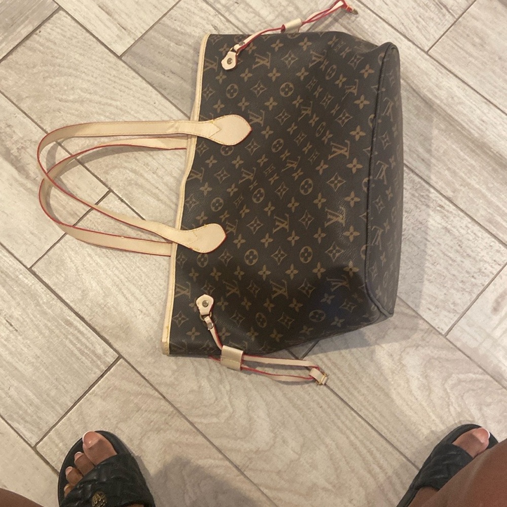 Brown Monogram Tote Bag